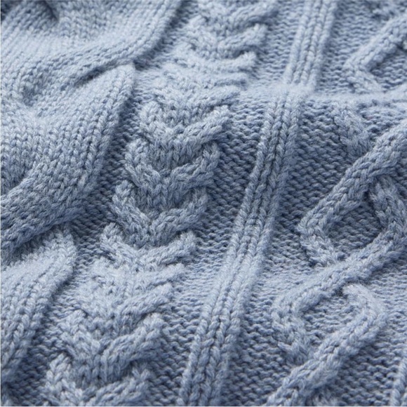 Gap Cable knit sweater XL women blue heather crewneck - Picture 11 of 12
